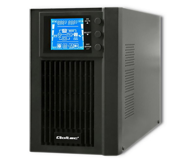 Qoltec Monolith (1000VA/800W, FR, Schuko, USB, LCD) - 485357 - zdjęcie